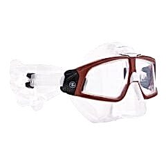 Aqualung Sphera X Şeffaf Silikon Kırmızı Çerçeve Dalış Maskesi